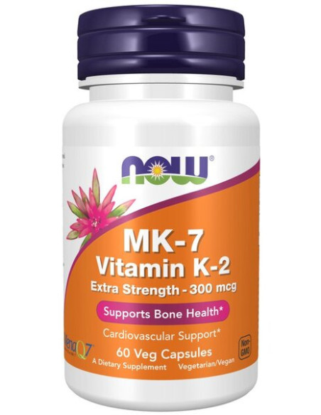 MK-7 Vitamin K-2, 300mcg Extra Strength - 60 vcaps | NOW Foods