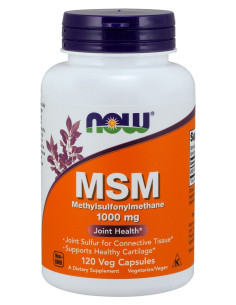 MSM Methylsulphonylmethane, 1000mg - 120 vcaps | NOW Foods