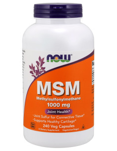 MSM Methylsulphonylmethane, 1000mg - 240 vcaps | NOW Foods