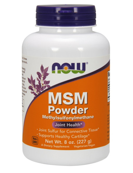 MSM Methylsulphonylmethane, Powder - 227g | NOW Foods