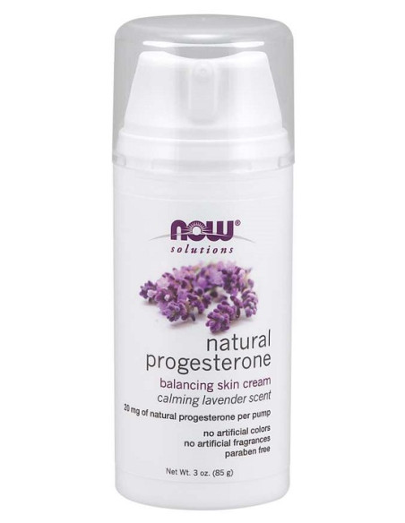 Natural Progesterone Balancing Skin Cream with Lavender - 85g | NOW Foods