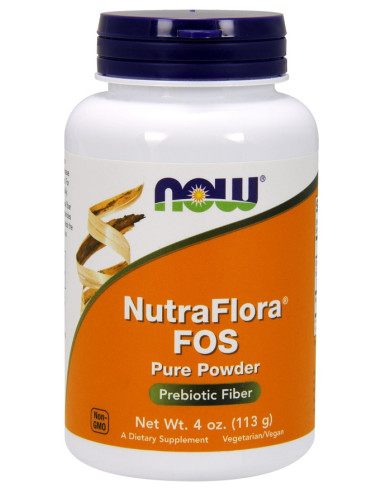 NutraFlora FOS, Pure Powder - 113g | NOW Foods