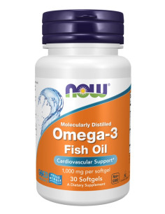 Omega-3 Fish Oil, Molecularly Distilled - 30 softgels |...