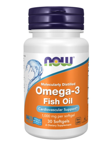 Omega-3 Fish Oil, Molecularly Distilled - 30...