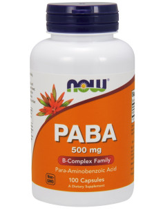 PABA, 500mg - 100 caps | NOW Foods