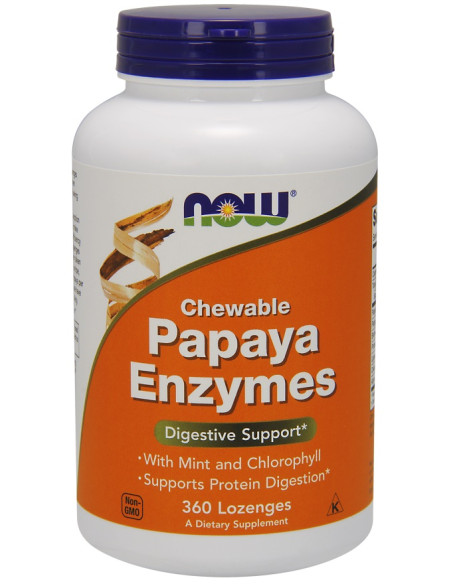 Papaya Enzyme, Chewable - 360 lozenges | NOW Foods