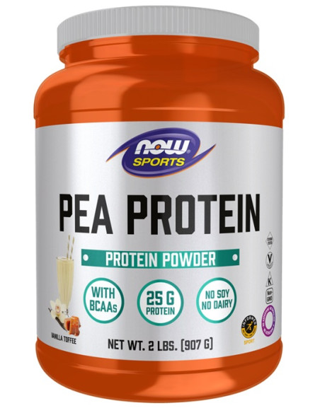 Pea Protein, Vanilla Toffee - 907g | NOW Foods