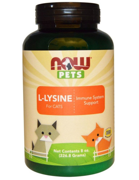 Pets, L-Lysine for Cats - 226g | NOW Foods