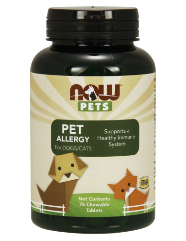 Pets, Pet Allergy - 75 chewable tablets | NOW...