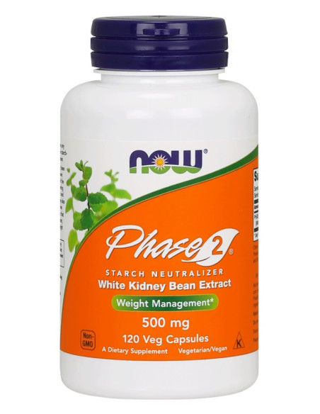 Phase 2 - White Kidney Bean Extract, 500mg - 120 vcaps | NOW Foods