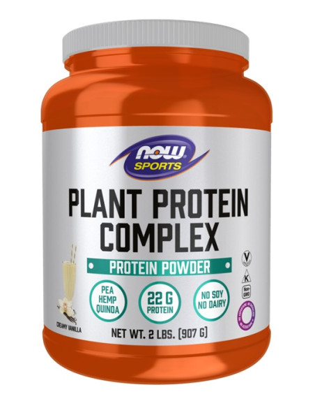 Plant Protein Complex, Creamy Vanilla - 907g | NOW Foods