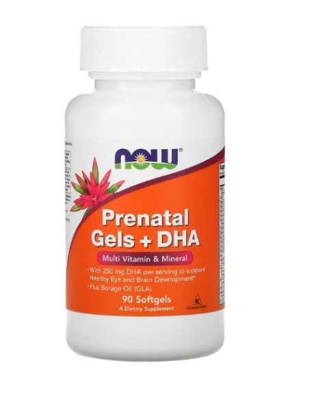 Prenatal Gels + DHA - 90 softgels | NOW Foods