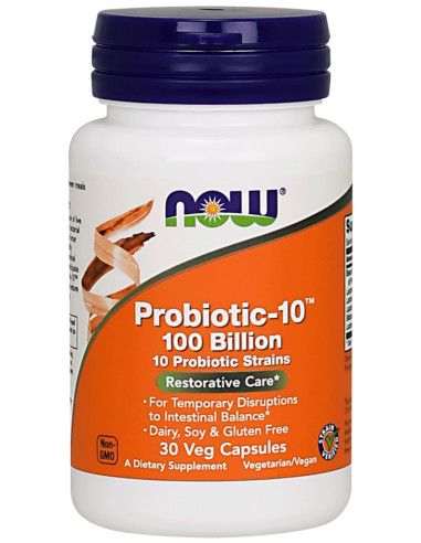 Probiotic-10, 100 Billion - 30 vcaps | NOW Foods