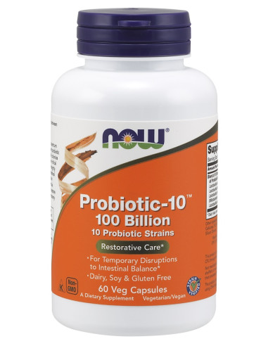 Probiotic-10, 100 Billion - 60 vcaps | NOW Foods