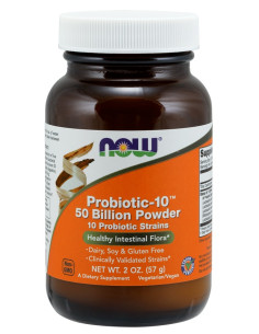 Probiotic-10, 50 Billion Powder - 57g | NOW Foods