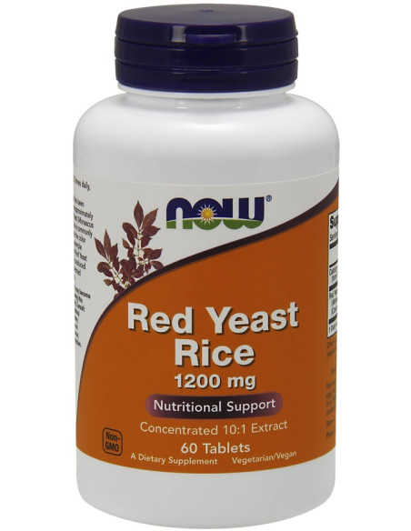 Red Yeast Rice Concentrated 10:1 Extract, 1200mg - 60 tablets | NOW Foods