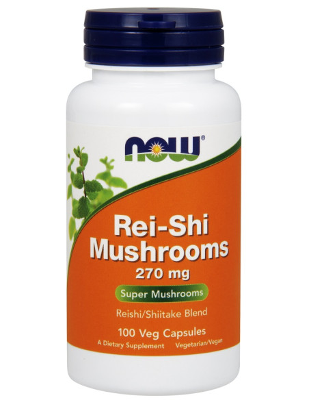 Rei-Shi Mushrooms, 270mg - 100 vcaps | NOW Foods
