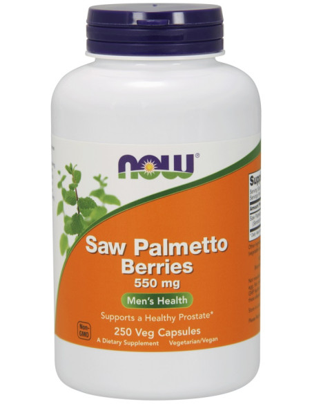 Saw Palmetto Berries, 550mg - 250 vcaps | NOW Foods