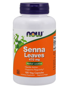 Senna Leaves, 470mg - 100 vcaps | NOW Foods