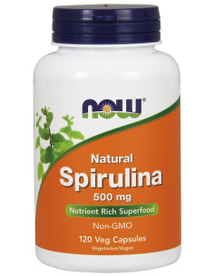 Spirulina - Natural, 500mg - 120 vcaps | NOW Foods