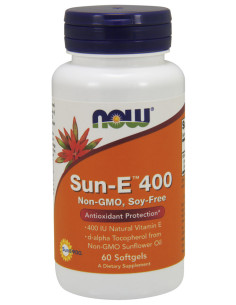 Sun-E, 400 IU - 60 softgels | NOW Foods
