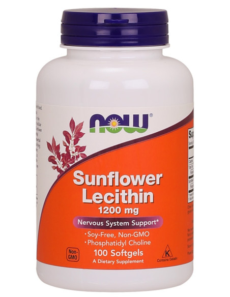 Sunflower Lecithin, 1200mg - 100 softgels | NOW Foods