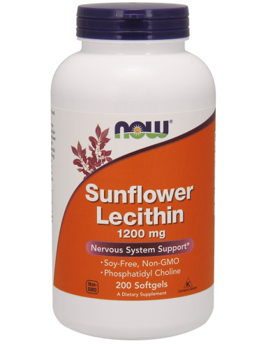 Sunflower Lecithin, 1200mg - 200 softgels | NOW...