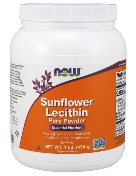 Sunflower Lecithin, Pure Powder - 454g | NOW Foods