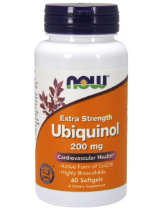 Ubiquinol, 200mg - 60 softgels | NOW Foods