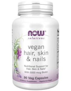 Vegan Hair, Skin & Nails - 90 vcaps | NOW Foods
