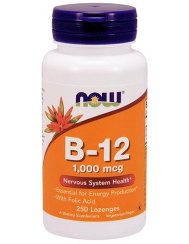 Vitamin B-12 with Folic Acid, 1000mcg - 250...