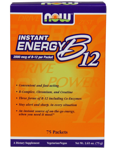 Vitamin B-12, Instant Energy - 75 packets | NOW...