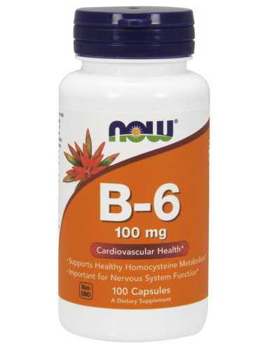 Vitamin B-6, 100mg - 100 caps | NOW Foods