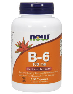 Vitamin B-6, 100mg - 250 caps | NOW Foods