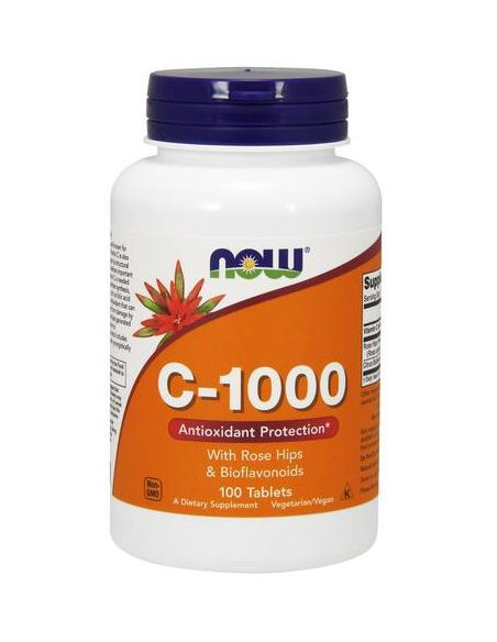 Vitamin C-1000 with Rose Hips & Bioflavonoids - 100 tablets | NOW Foods