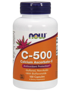 Vitamin C-500 Calcium Ascorbate-C - 100 caps | NOW Foods