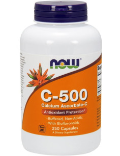 Vitamin C-500 Calcium Ascorbate-C - 250 caps | NOW Foods