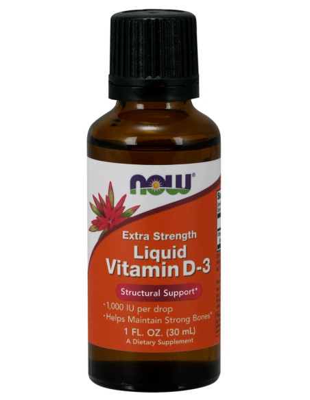 Vitamin D-3 Liquid, 1000 IU (Extra Strength) - 30 ml. | NOW Foods