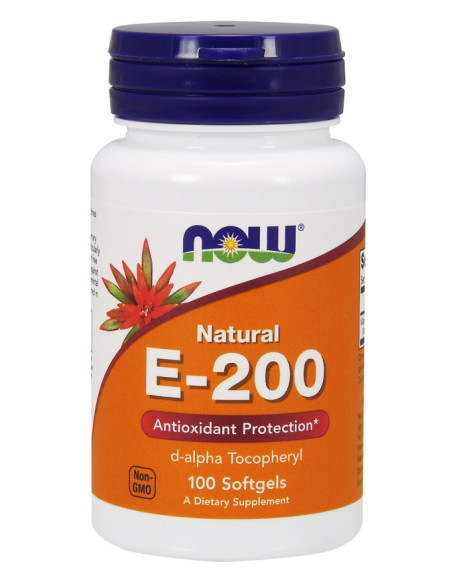 Vitamin E-200, Natural - 100 softgels | NOW Foods
