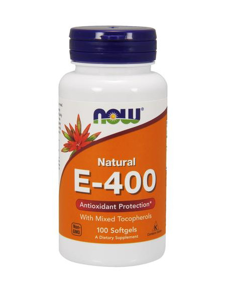 Vitamin E-400 - Natural (Mixed Tocopherols) - 100 softgels | NOW Foods