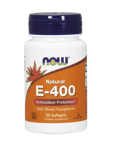 Vitamin E-400 - Natural (Mixed Tocopherols) - 50 softgels | NOW Foods
