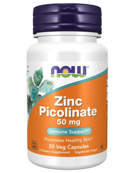 Zinc Picolinate, 50mg - 30 vcaps | NOW Foods