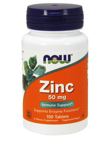 Zinc, 50mg - 100 tabs | NOW Foods