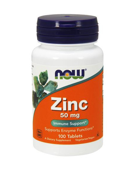 Zinc, 50mg - 100 tabs | NOW Foods
