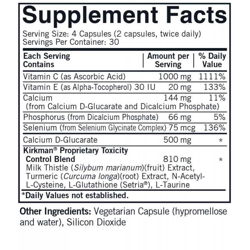 Toxicity Control Capsules  120 count | Kirkman...