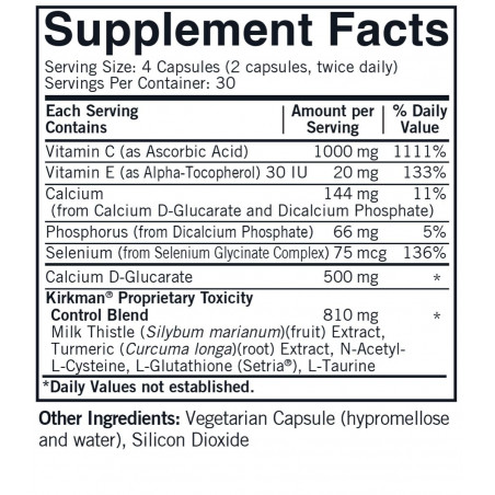 Toxicity Control Capsules  120 count | Kirkman Labs