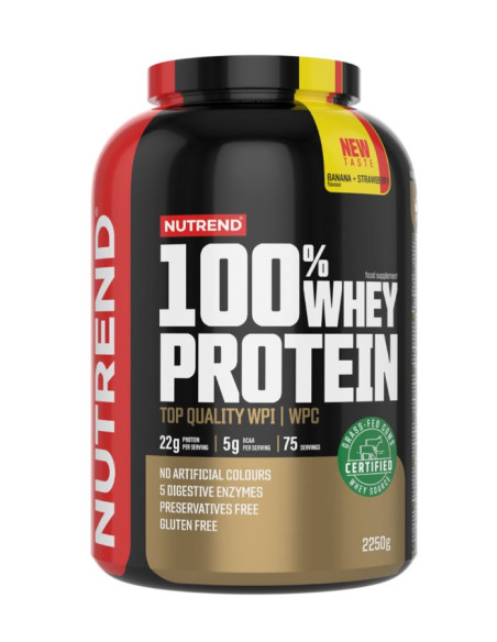 100% Whey Protein, Banana + Strawberry - 2250g | Nutrend