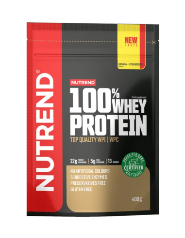 100% Whey Protein, Banana + Strawberry - 400g |...