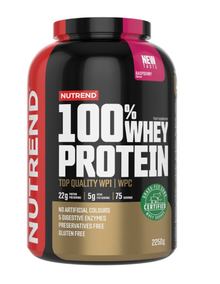 100% Whey Protein, Raspberry - 2250g | Nutrend