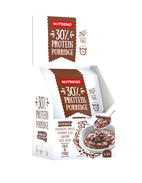 30% Protein Porridge, Chocolate - 5 x 50g | Nutrend